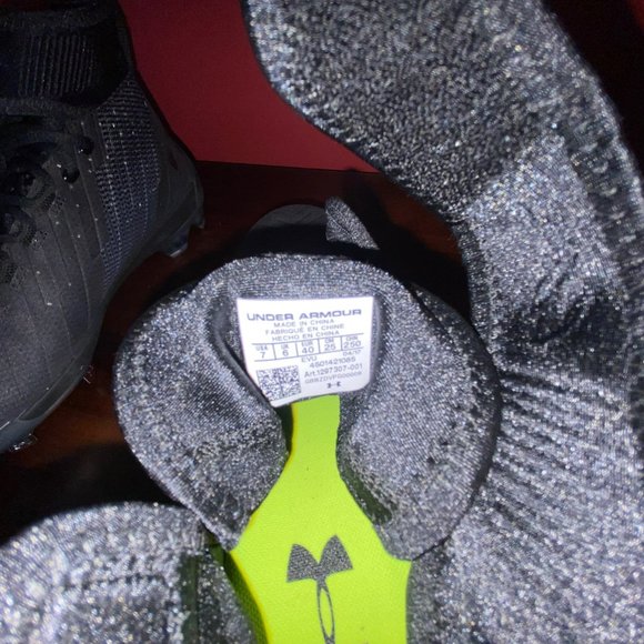 Under Armour Men's Harper 2 Mid St Black Metal Baseball Cleats - Size 7 - NWT - Picture 8 of 9